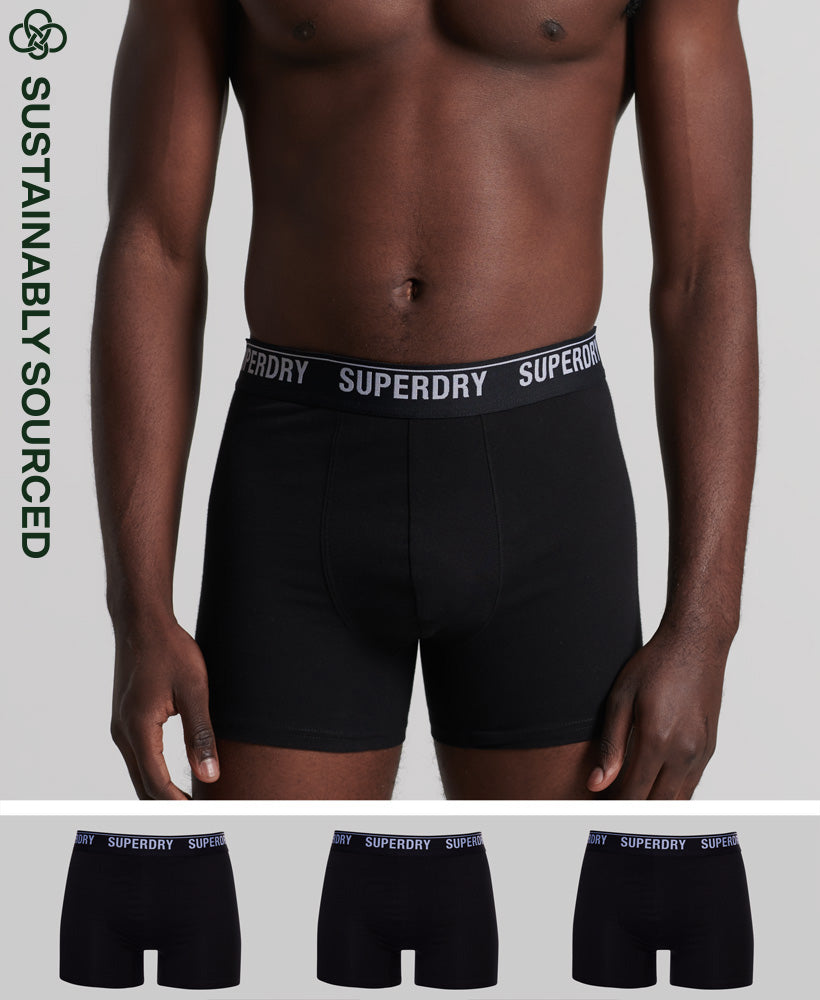 Superdry Boxerské Multi Triple Pack Černé | 473621-VRK