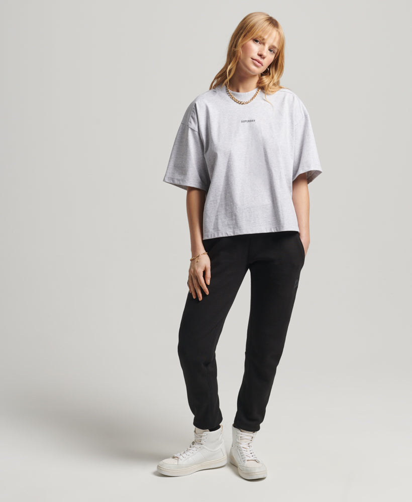 Superdry Code Cl Linear Loose Crew Hnědé | 289503-YGS