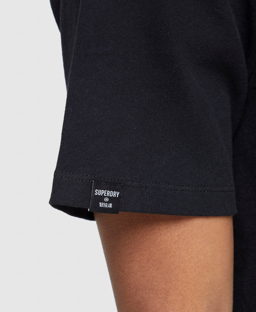 Superdry Cooperate Logo Crop Černé | 789543-OAG