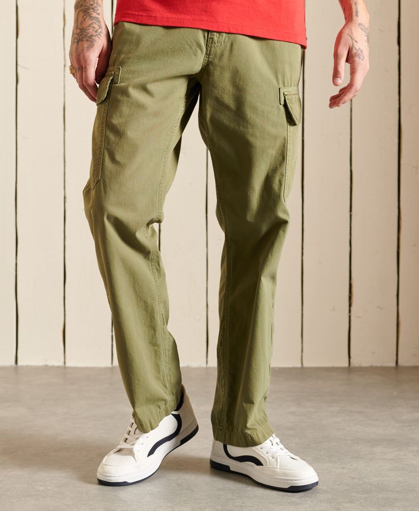 Superdry Organic Bavlněné Core Cargo Trousers Zelene | 068124-YMB