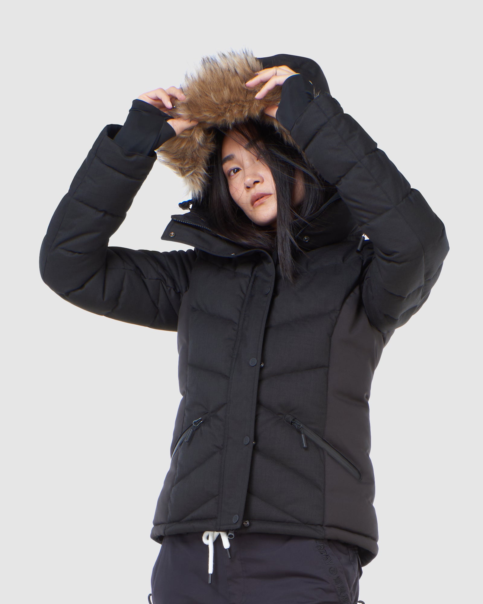 Superdry Snow Luxe Puffer Černé | 536042-OKQ