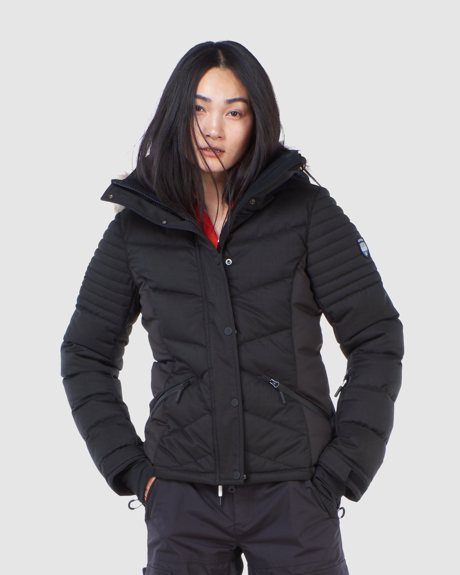 Superdry Snow Luxe Puffer Černé | 536042-OKQ