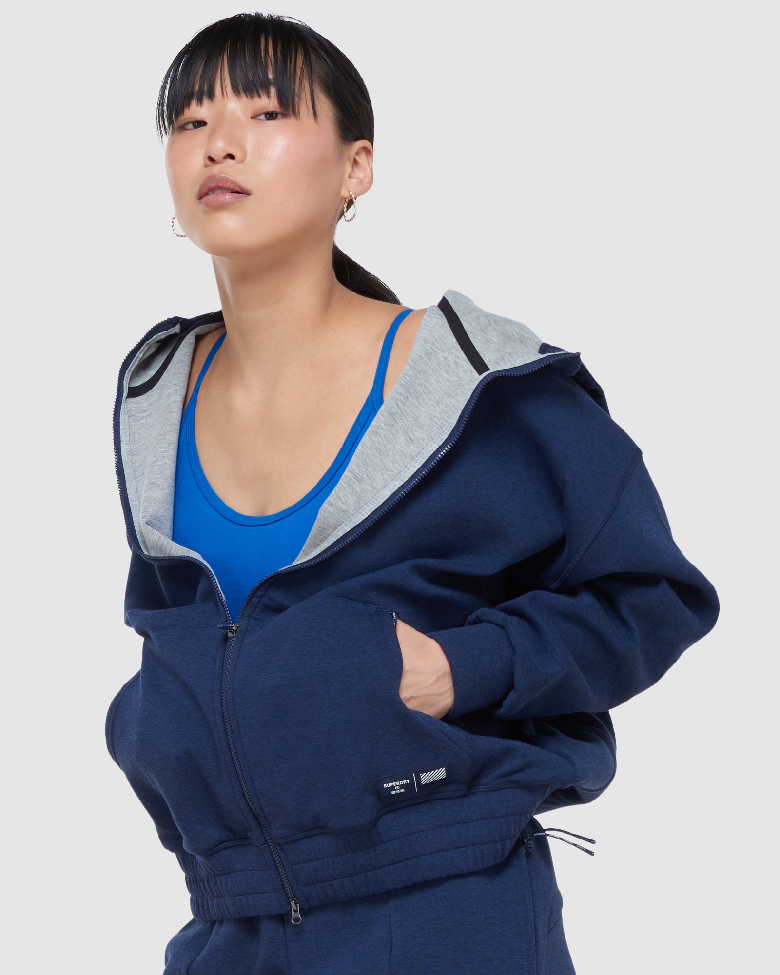 Superdry Train Gymtech Zip Tmavě Blankyt | 651298-CKY