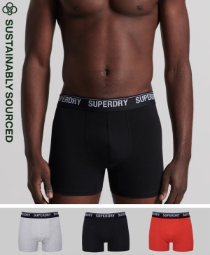 Superdry Boxerské Multi Triple Pack Černé | 683452-RQL