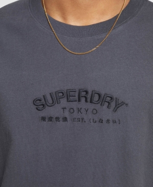 Superdry City College Oversized Bílé | 185069-NUP