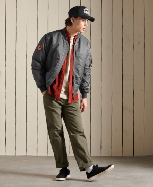 Superdry Military Flight Bomber Hnědé | 356712-ACO